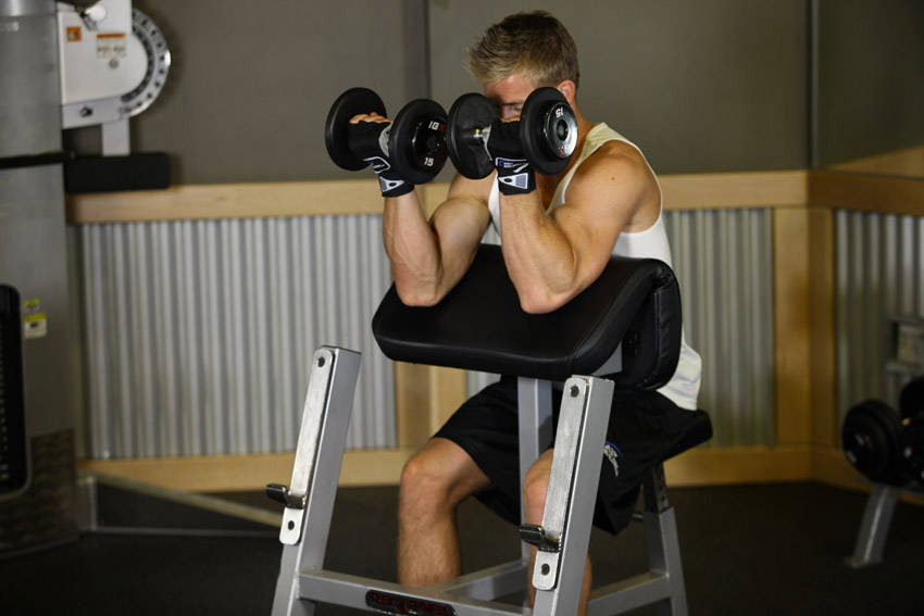 Zottman Preacher Curl reference position 2