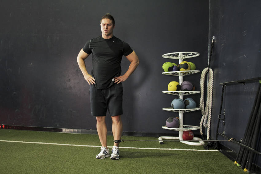 Ending position of Band Hip Adductions