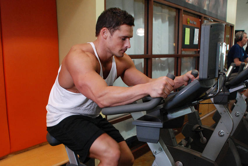 Ending position of Bicycling, Stationary