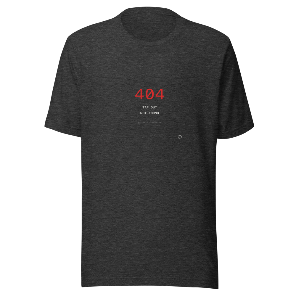 MU × BJJ #02 · TEE DARK HEATHER · 404 — bjj