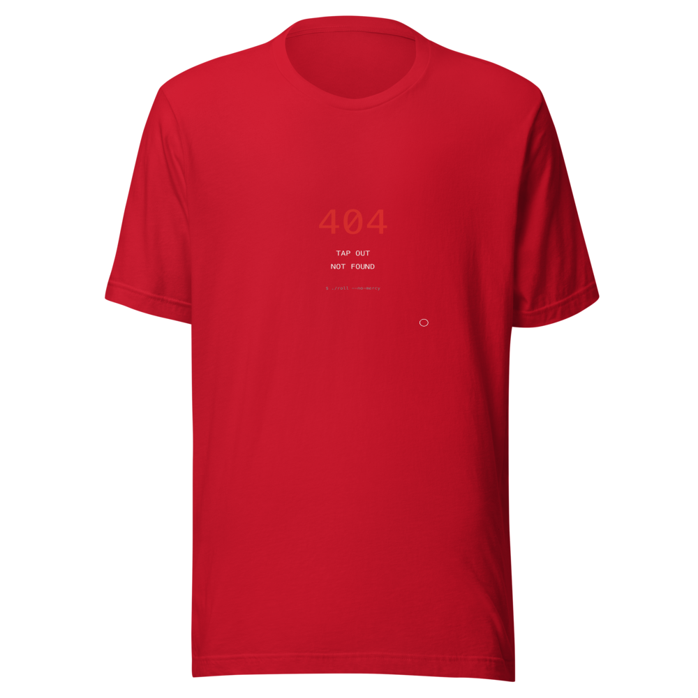 MU × BJJ #02 · TEE RED · 404 — bjj
