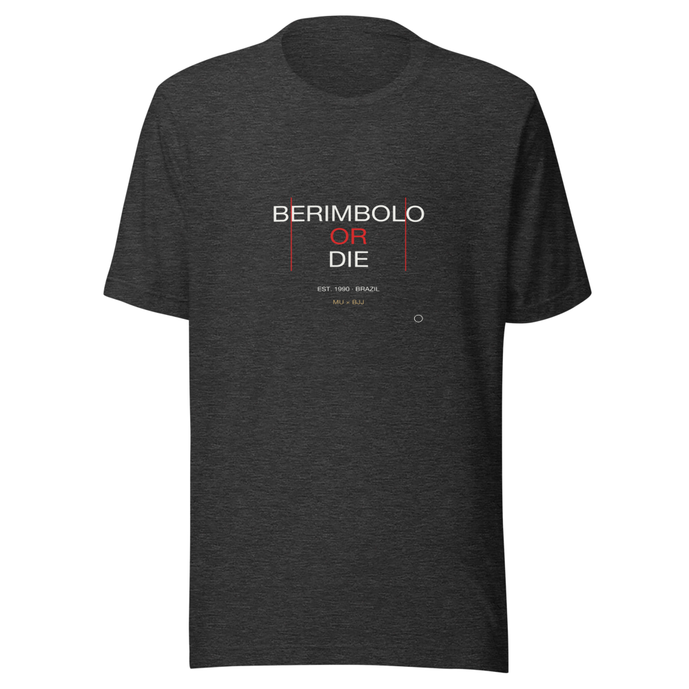 MU × BJJ #06 · TEE DARK HEATHER · BERIMBOLO — bjj