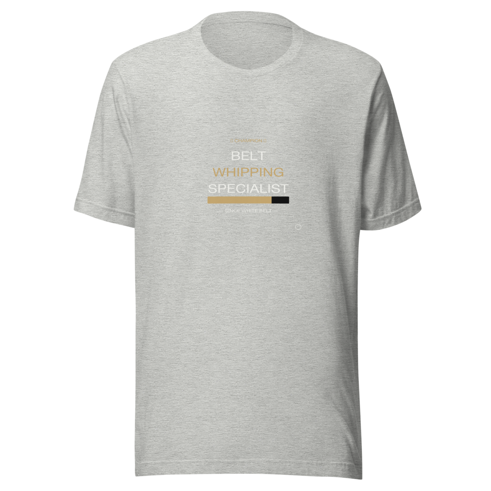 MU × BJJ #07 · TEE HEATHER · BELT WHIPPING — bjj