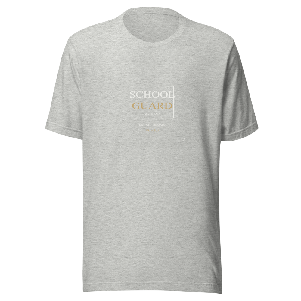 MU × BJJ #08 · TEE HEATHER · SCHOOL GUARD — bjj