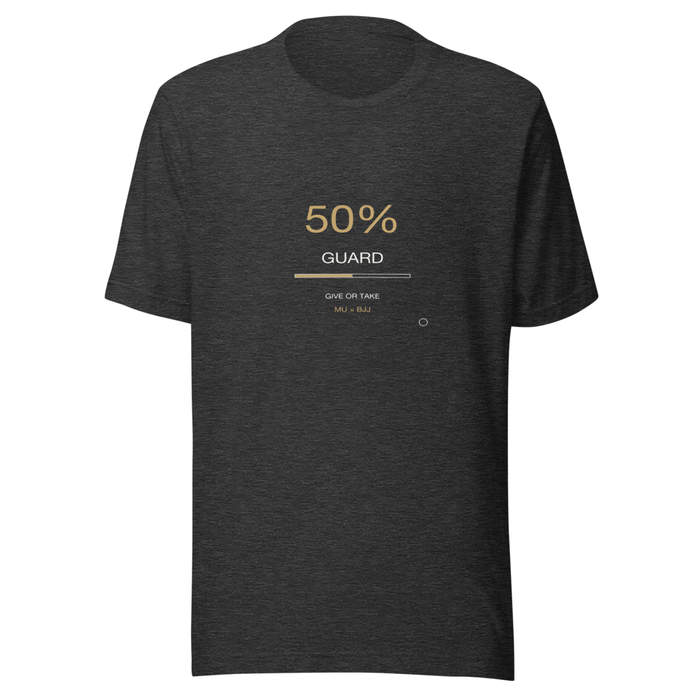 MU × BJJ #10 · TEE DARK HEATHER · 50 GUARD — bjj