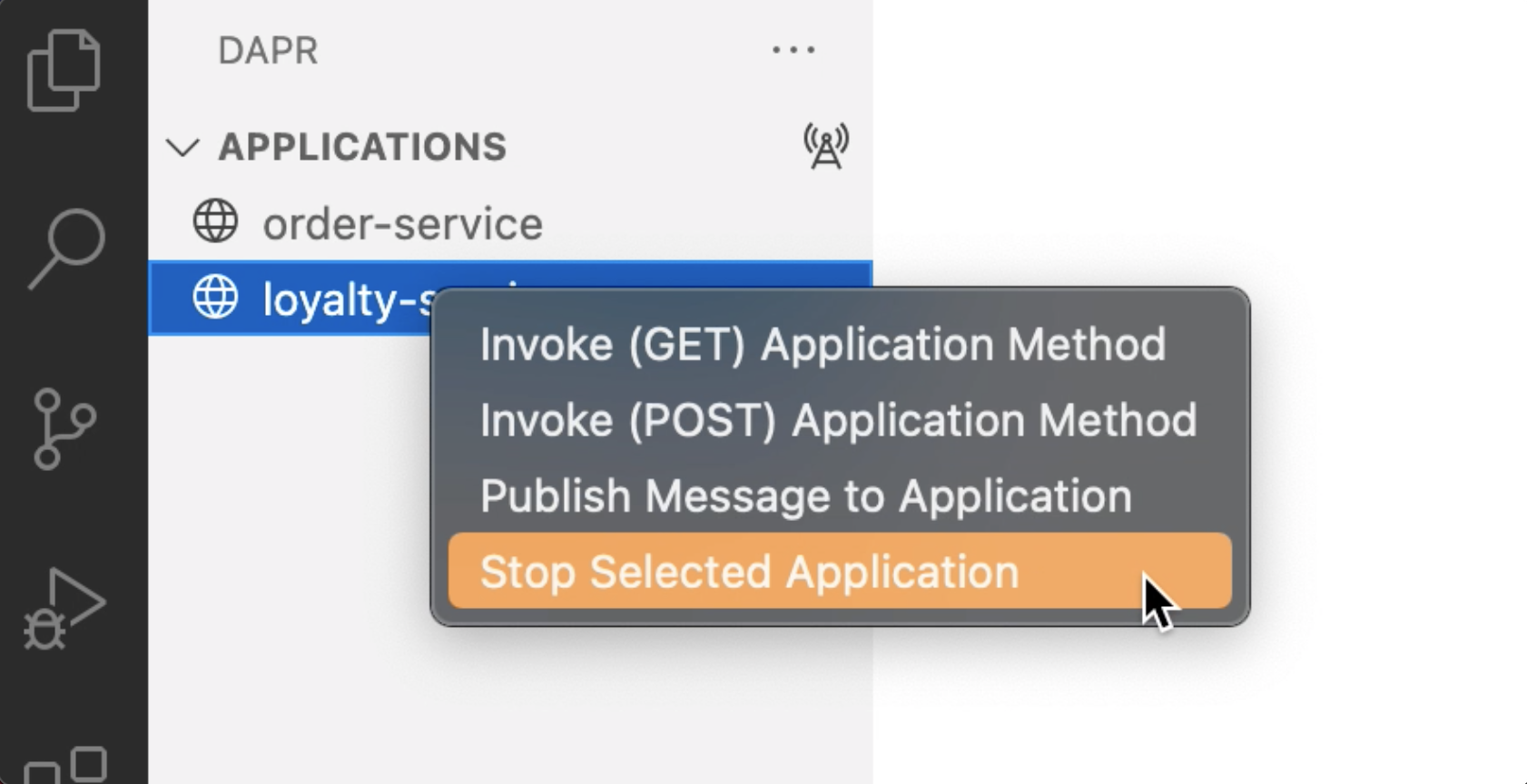 Stop Application