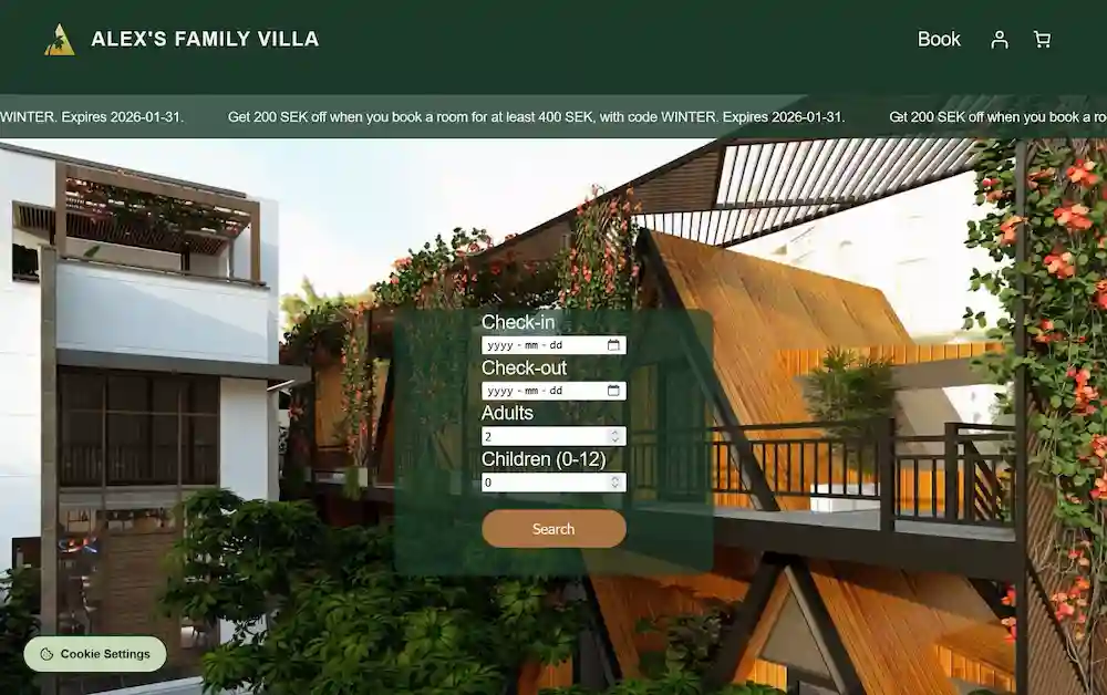 Archived Project: WordPress Hotel Booking Website