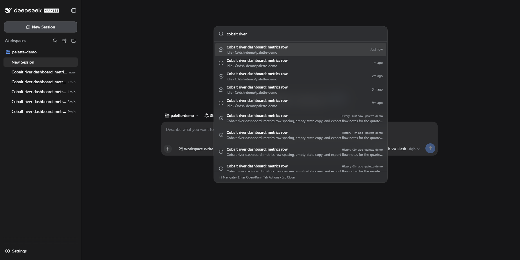 A conversation hit with snippet and metadata