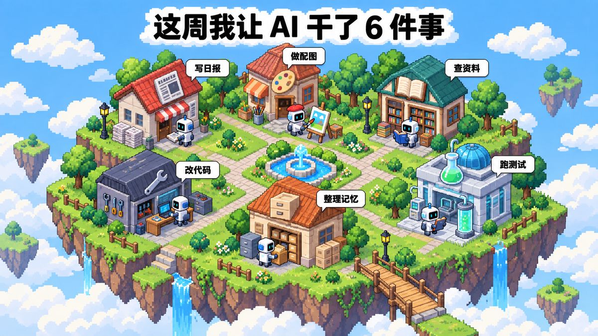 等距像素小岛风格配图