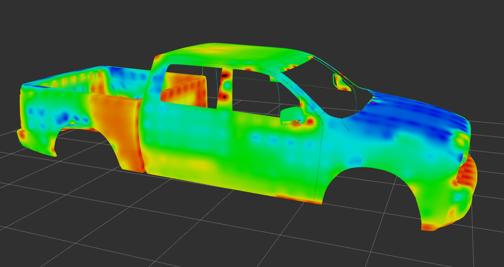 Heat map colorized mesh