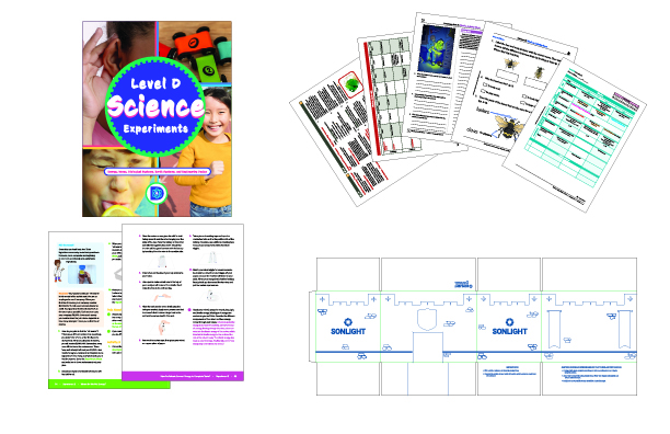 Original Level D Science design boards from Yuong Phu's portfolio