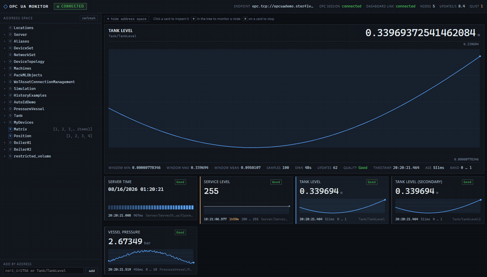 opc dashboard