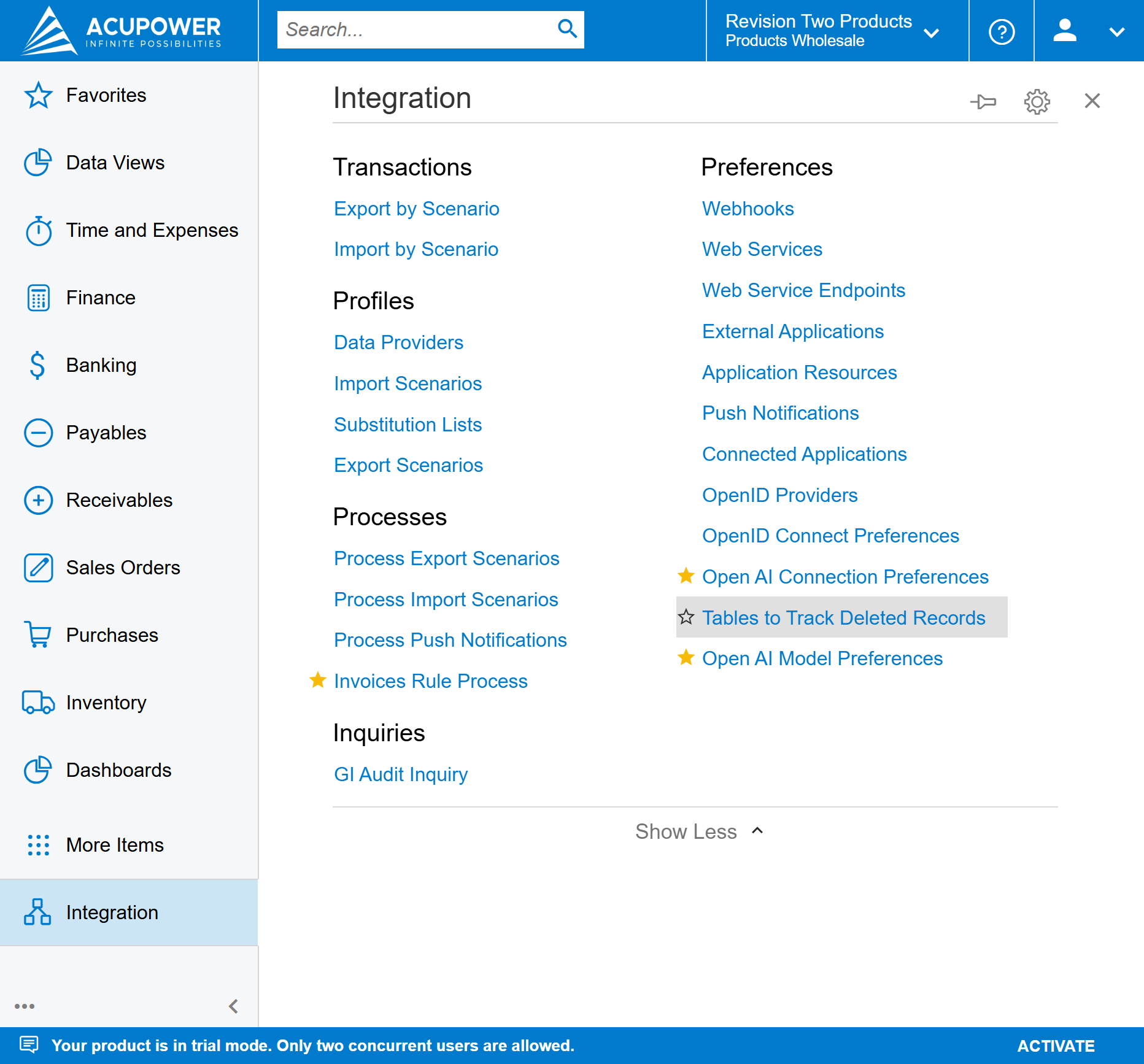 Navigate to Connected Applications