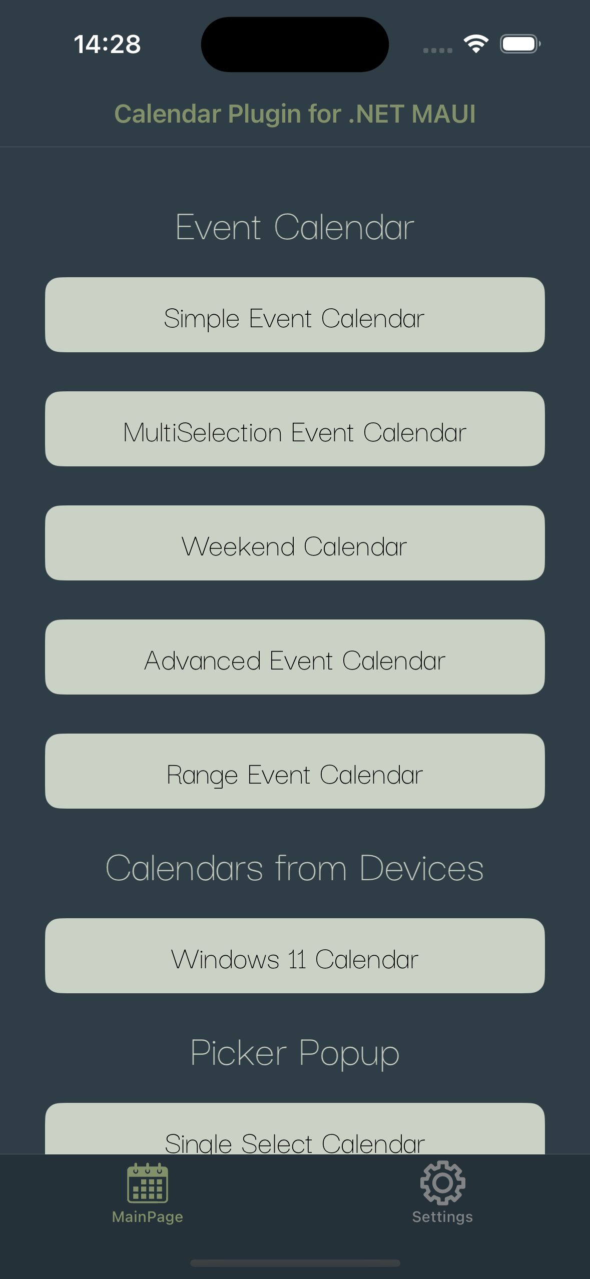 Dark theme Screenshot