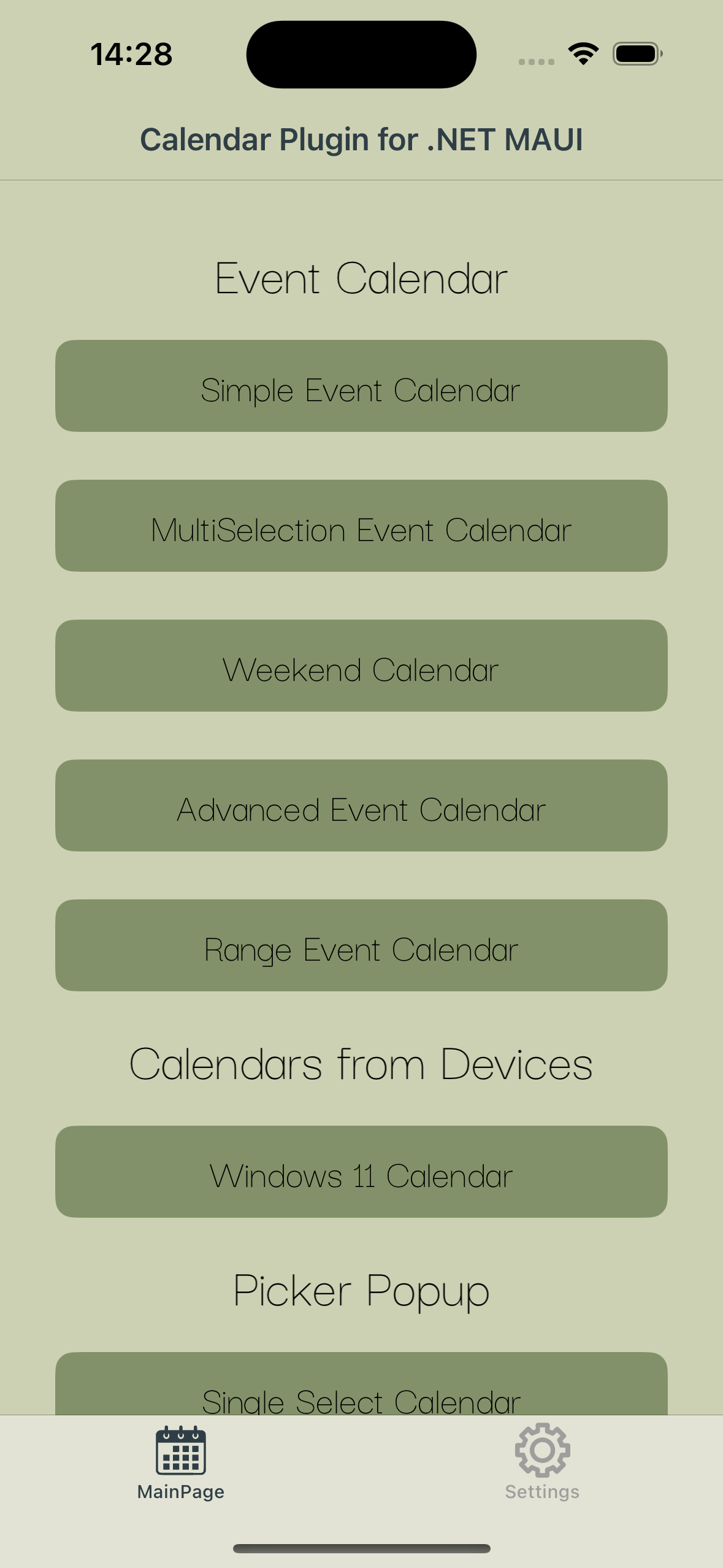 Light theme Screenshot