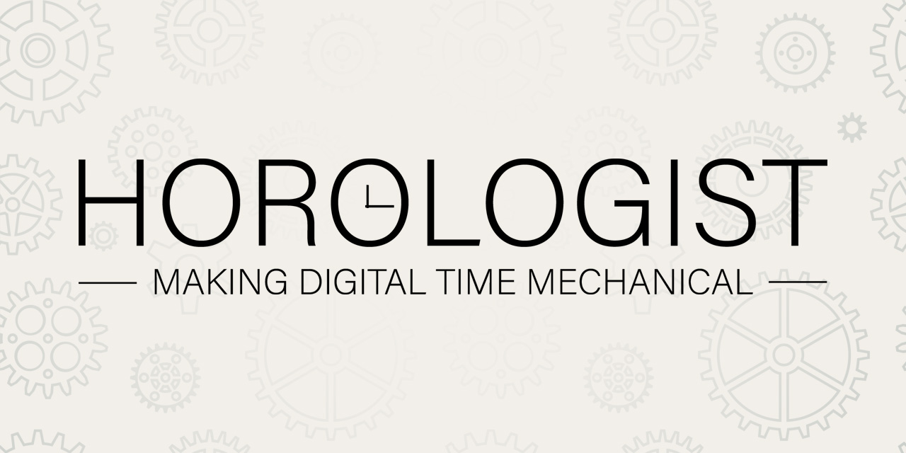 Horologist Logo - Making digital time mechanical