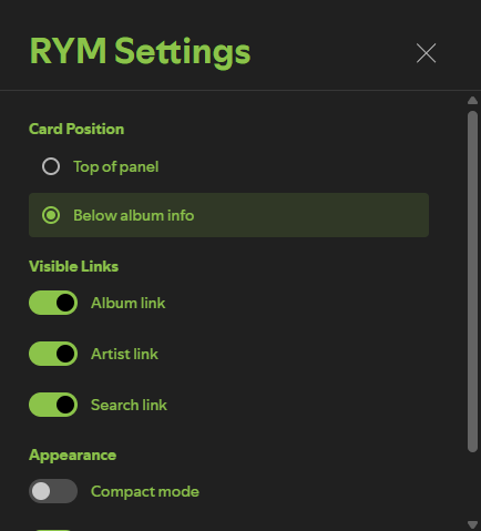 Settings