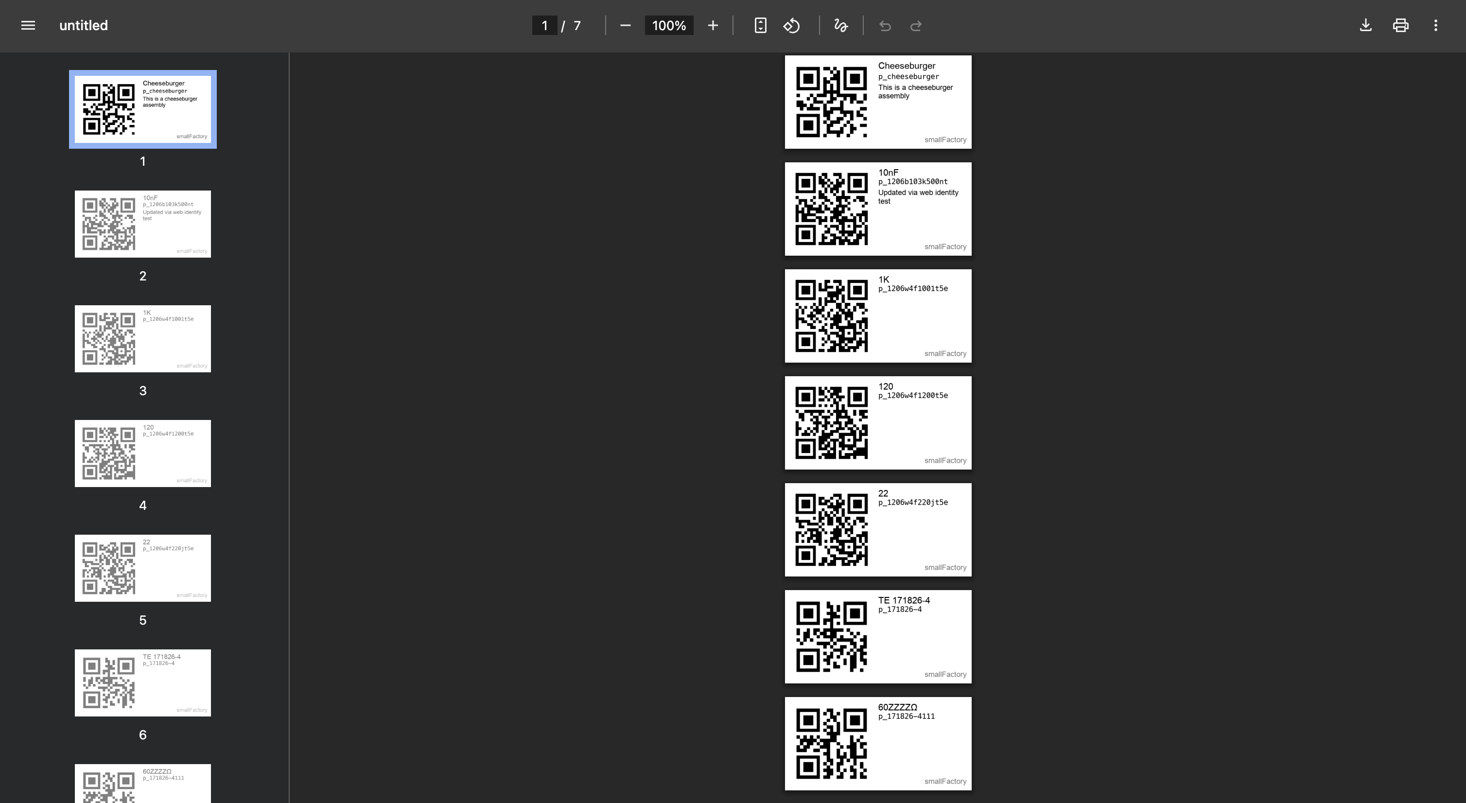 Batch QR stickers