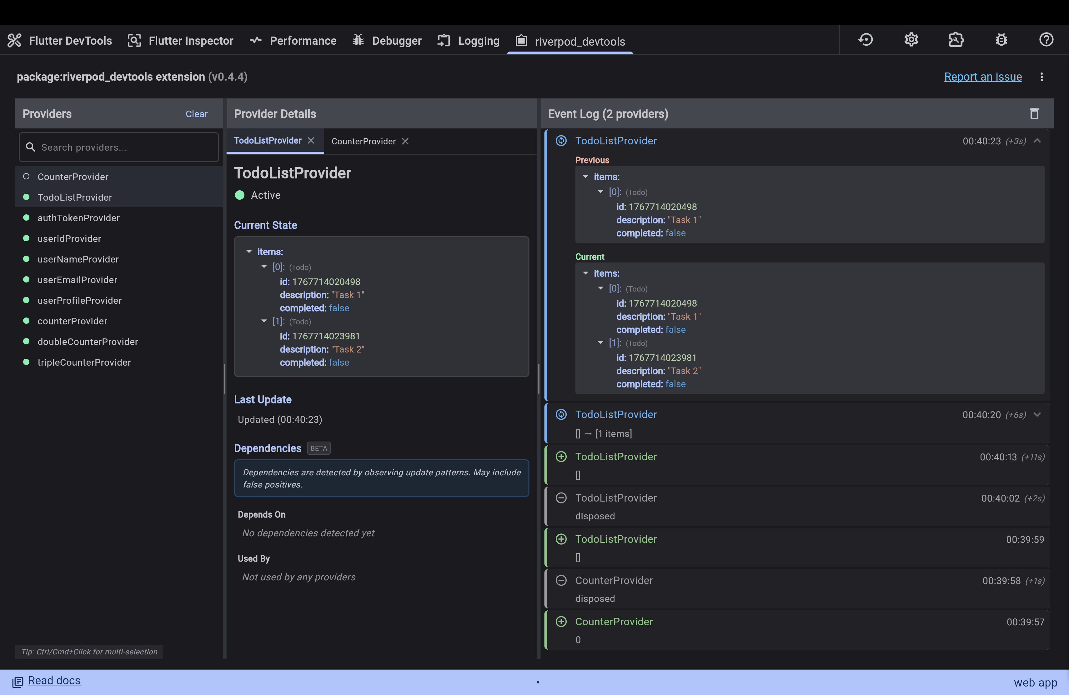 Riverpod DevTools Demo