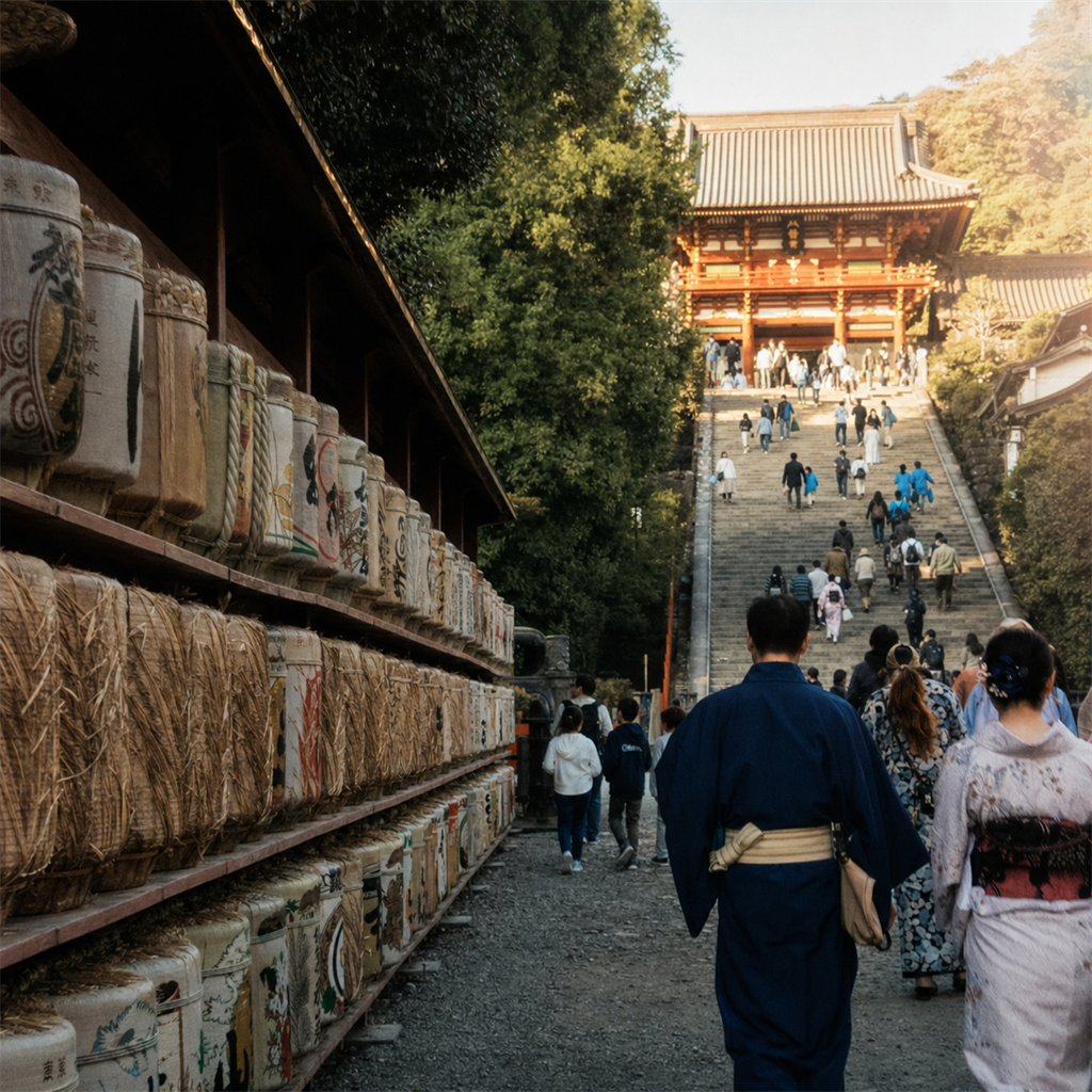 鶴岡八幡宮の御神酒と、鎌倉で出会う神奈川の地酒 — 鶴岡八幡宮と御神酒