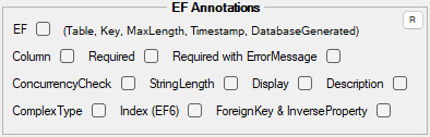 EF Annotations Settings