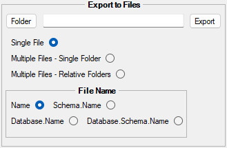 Export To Files Settings