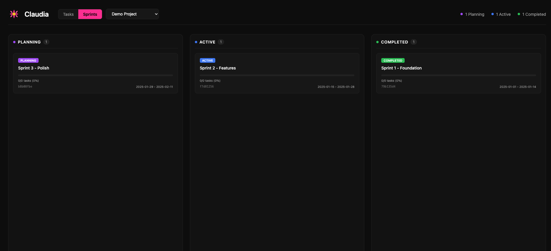 Claudia Sprints View