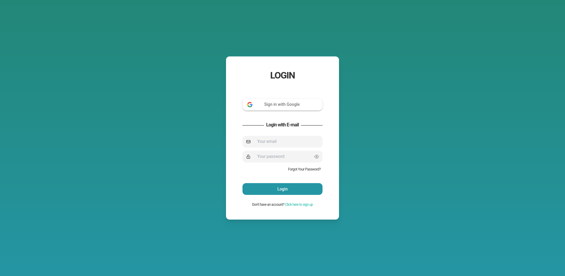 login screenshot