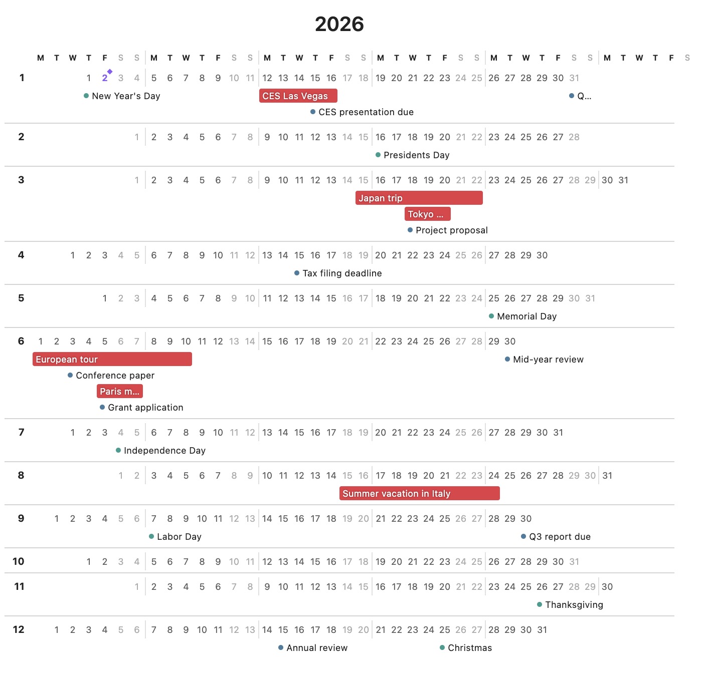 12-rows expanded layout