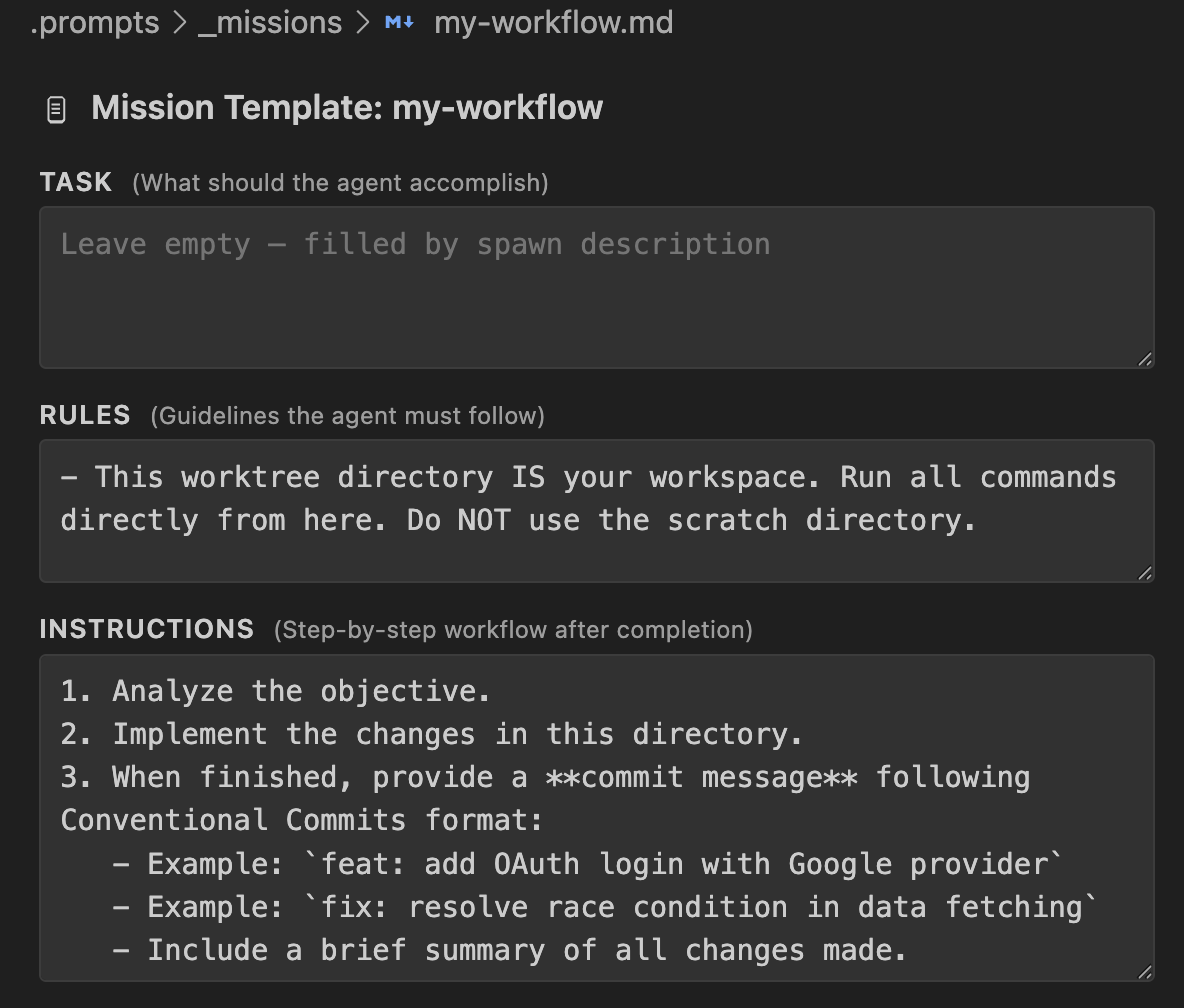 Mission Template Editor