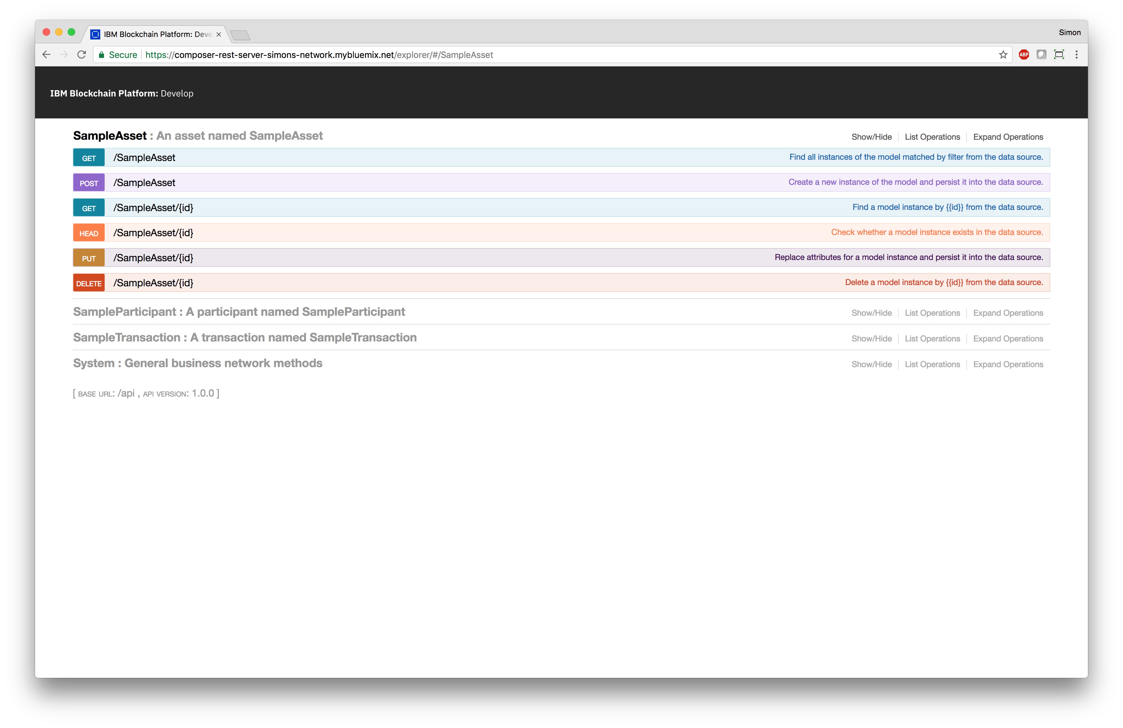 RESTful API explorer