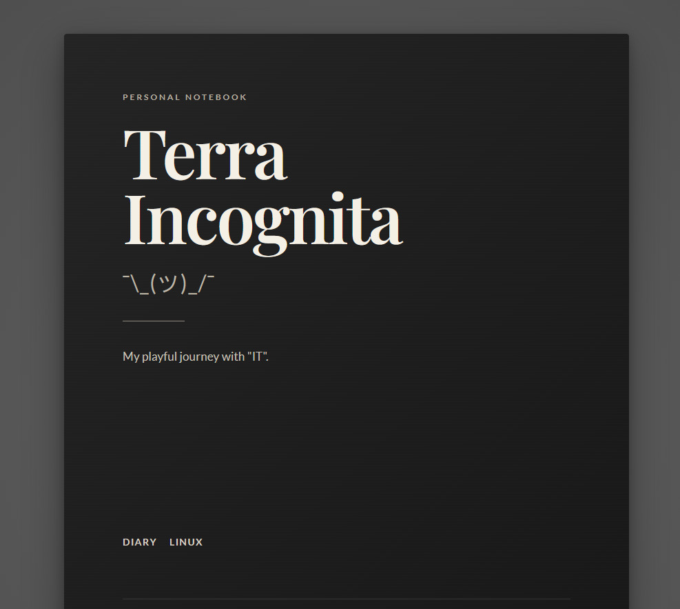 Terra Incognita first 