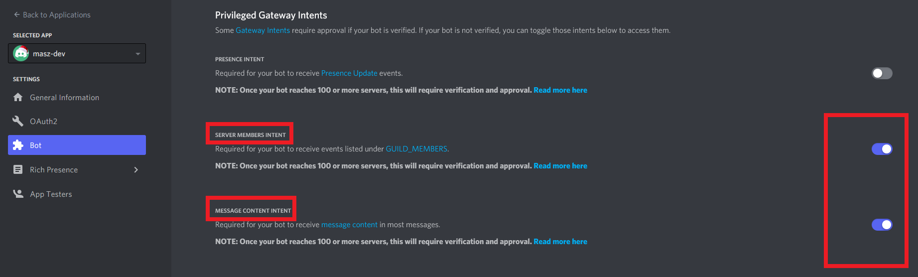 Intents discord py как включить