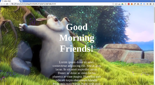 text on video background