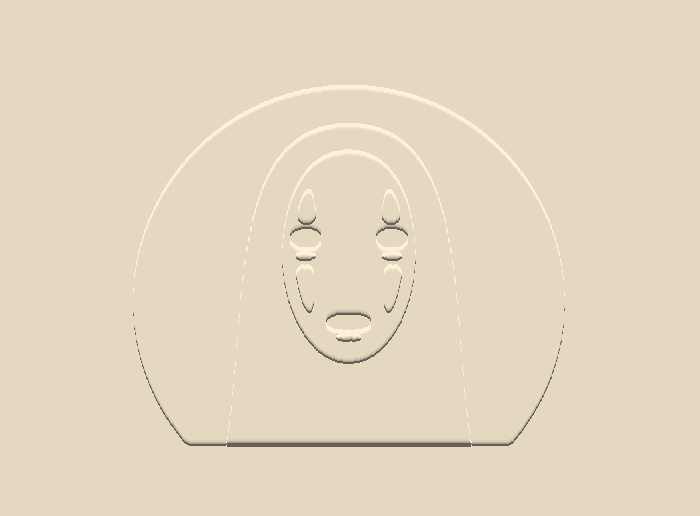 embossed image of noface