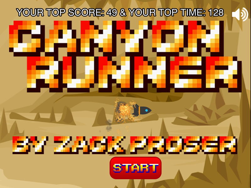 CanyonRunner Splash Screen