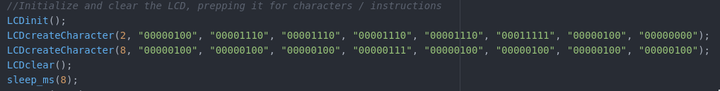 creating characters between two functions