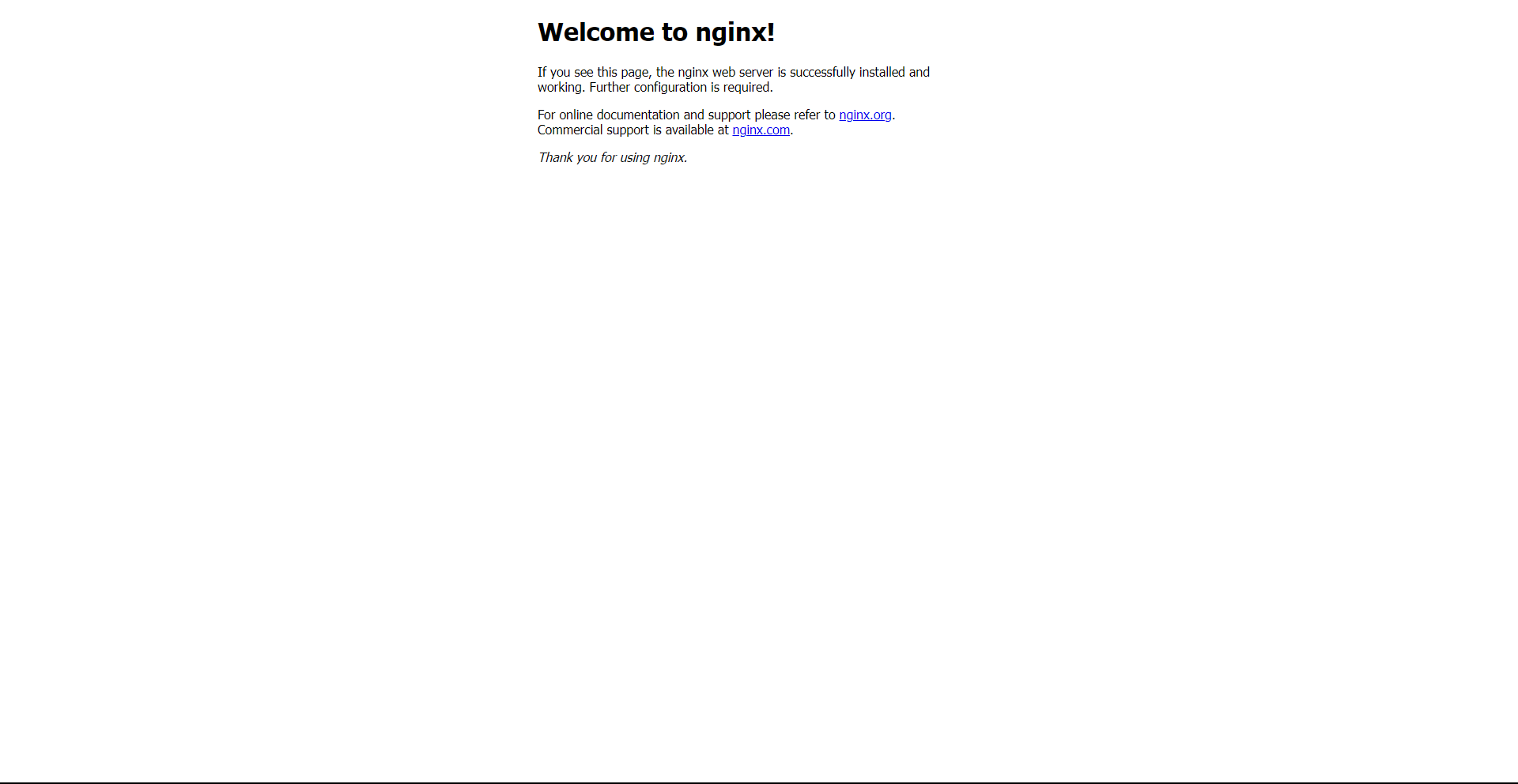 NGINX: Tampilan Web