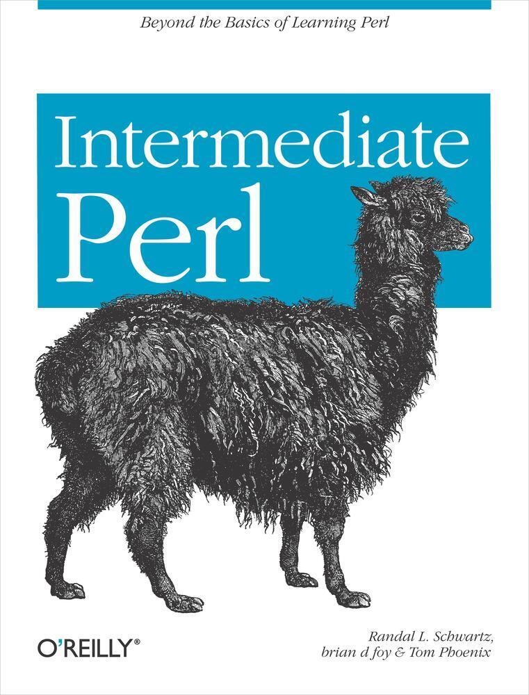 the cover of Intermediate Perl featuring a Llama