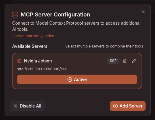 MCP Server Connected