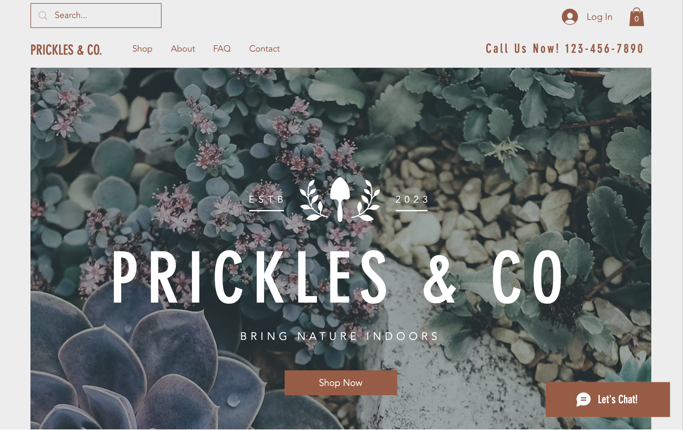 Prickles & Co homepage