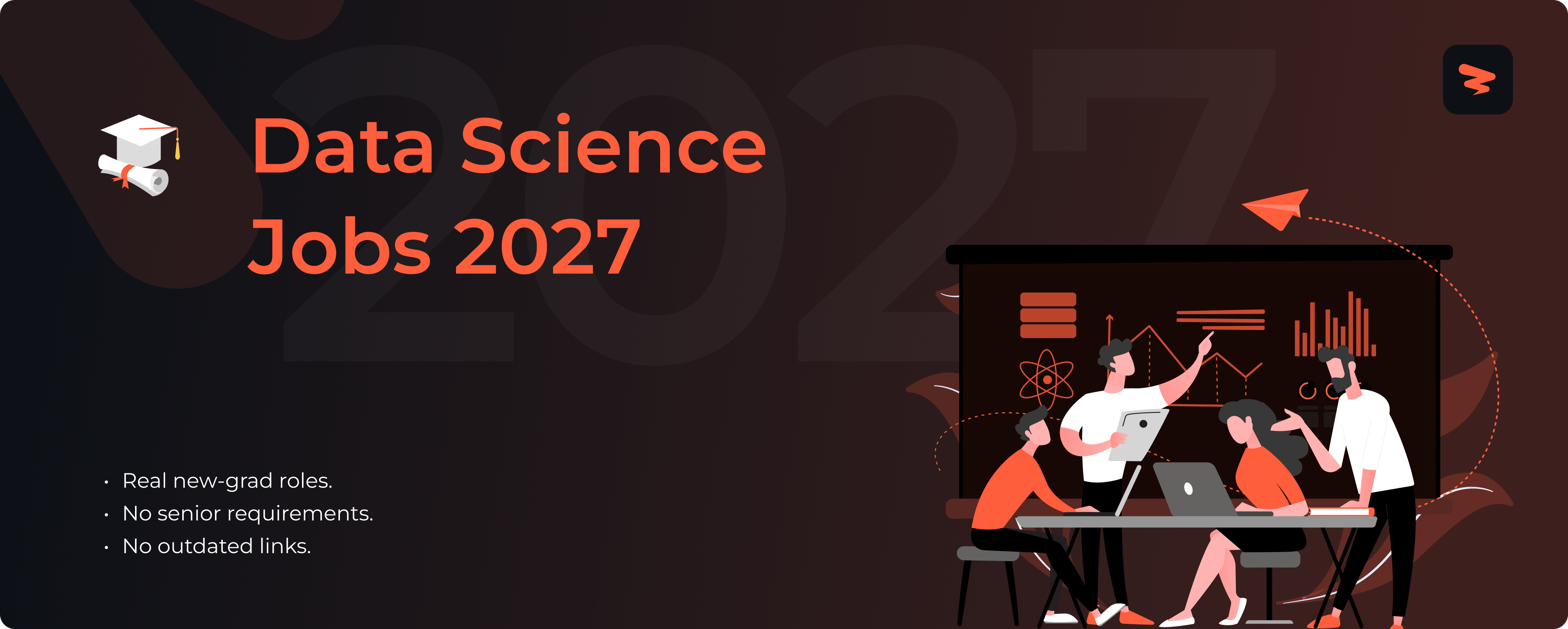 Data Science Jobs 2027 - Illustration of people working in data science.