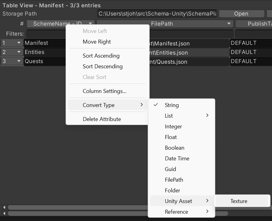 Scheme Type Selection