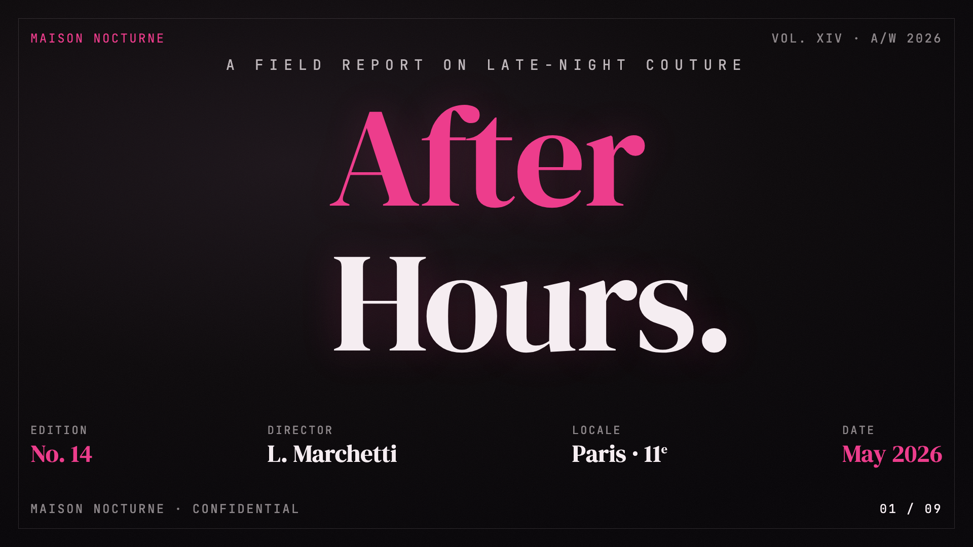 Pink Script — After Hours — slide 1