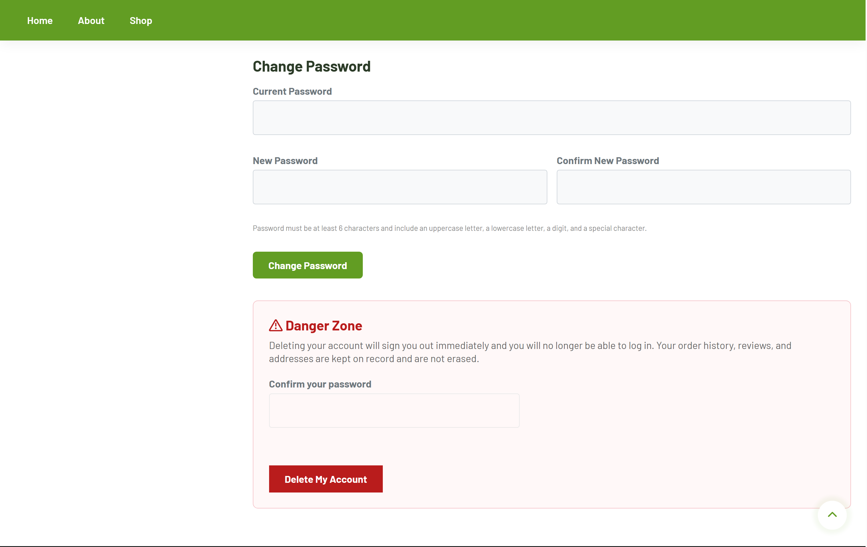 User account details 2