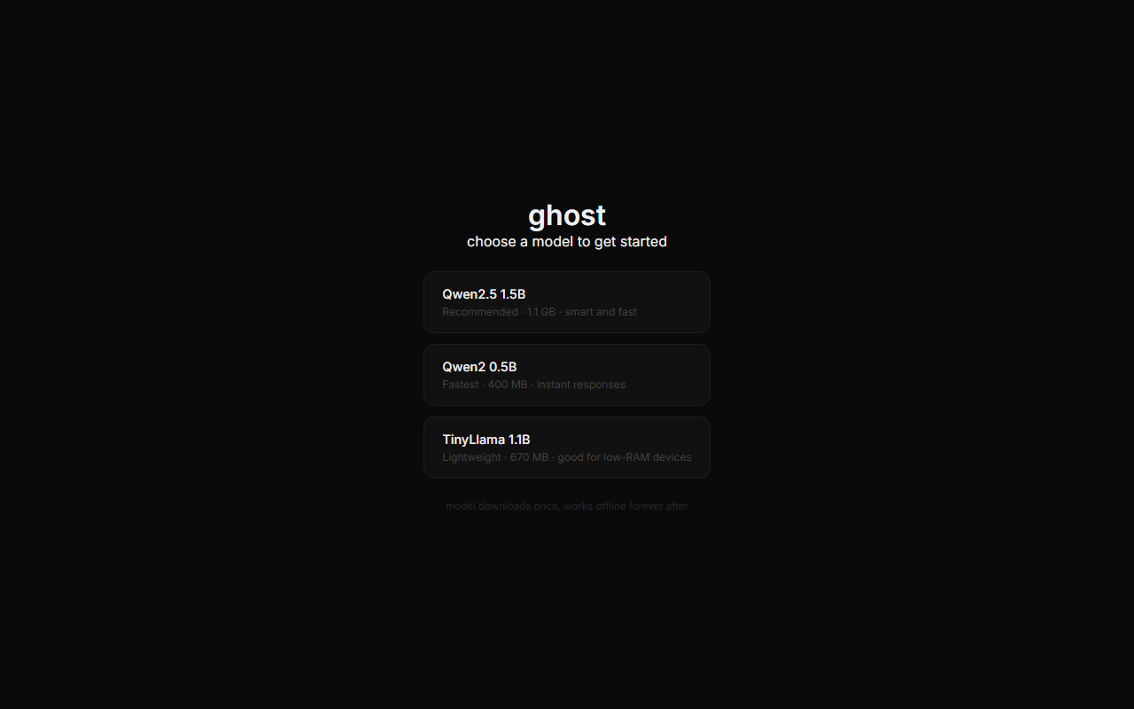 ghost model picker