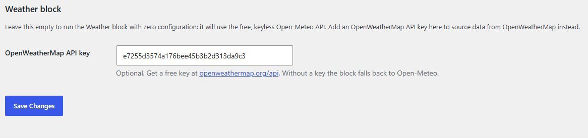 Settings → RJP Blocks