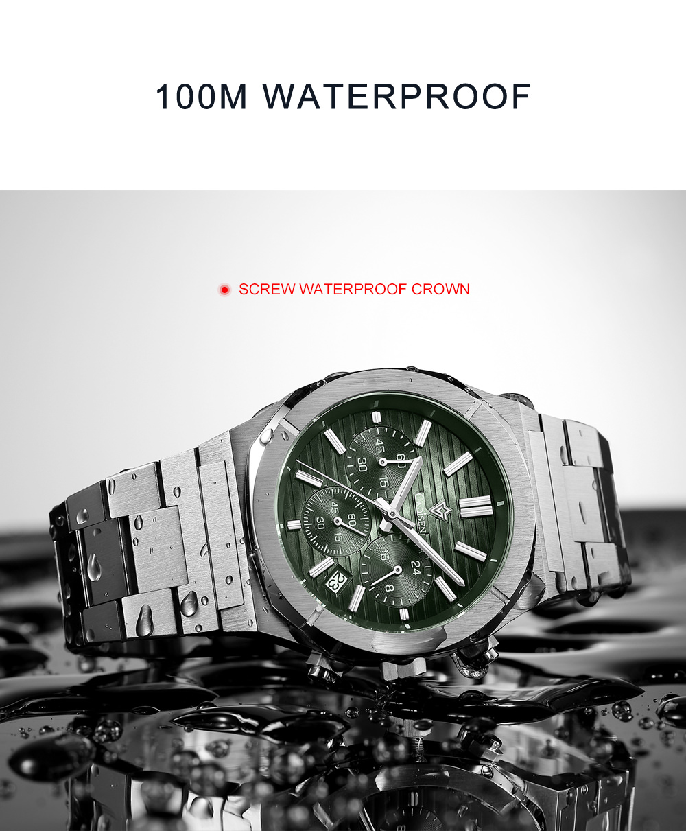 Cadisen C7062 Men's 40MM 100M Waterproof Chronograph Quartz Watch
