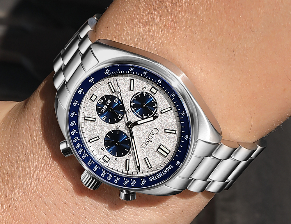 カルピス Cadisen C7063 Men's 42MM 50M Waterproof Chronograph Quartz Watch