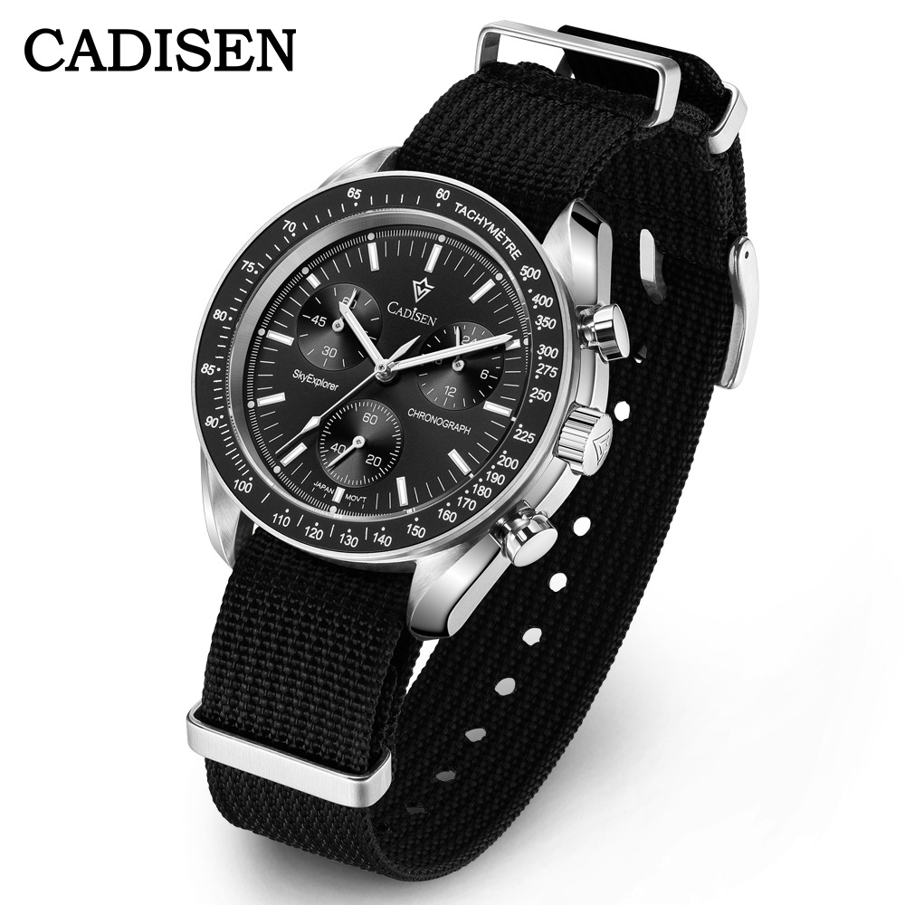 Cadisen C7064 Moonwatch Men's 40MM 50M Waterproof Chronograph